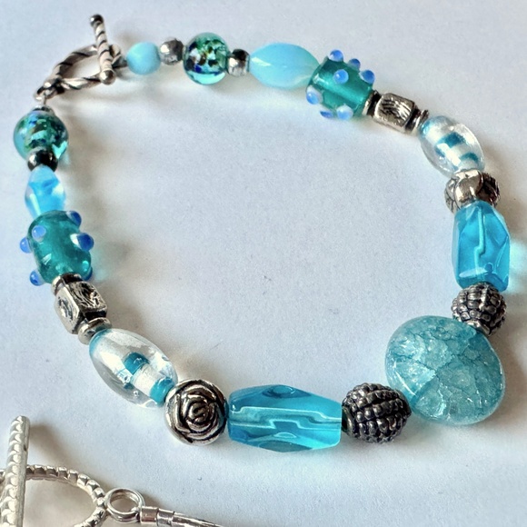 Set of 3 Beaded Bracelets, 8 and 9 inch - Picture 5 of 11